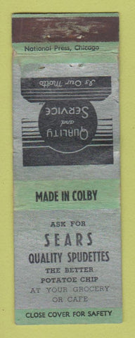 Matchbook Cover - Sears Spudettes Potato Chips Colby KS? WORN