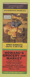 Matchbook Cover - Howard's Grocery Market Boulder Colorado WORN