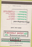 Matchbook Cover - Beverly Depot Restaurant Beverly MA 40 Strike