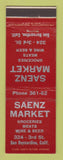 Matchbook Cover - Saenz Market Grocery San Bernardino CA
