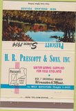 Matchbook Cover - Prescott  and  Sons Worchester MA 40 Strike