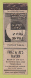 Matchbook Cover - Fritz & Al's Tap Bay City MI WORN