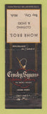 Matchbook Cover - Crosby Square Men's Clothes Mohr Bros Bay City MI