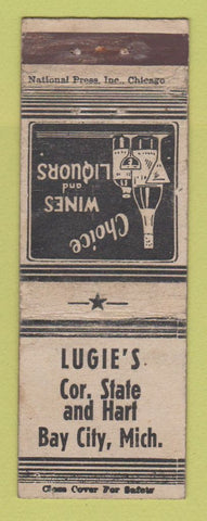 Matchbook Cover - Lugie's Liquor Bay City MI WORN