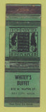 Matchbook Cover - Whitey's Buffet Bay City MI WORN