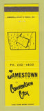 Matchbook Cover - Jamestown ND Convention City Tourism