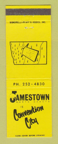 Matchbook Cover - Jamestown ND Convention City Tourism