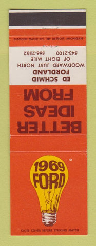 Matchbook Cover - 1969 Ford Ed Schmid Detroit MI
