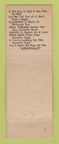 Matchbook Cover - The Argonaut Houghton Lake MI WEAR