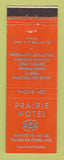 Matchbook Cover - Prairie Motel Prairie Du Chien WI