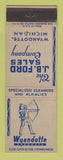 Matchbook Cover - Wyandotte Produces JB Ford MI