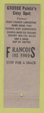Matchbook Cover - Francois Fine Food Detroit MI