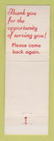 Matchbook Cover - Landmark Restaurant