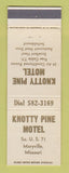 Matchbook Cover - Knotty Pine Motel Maryville MO