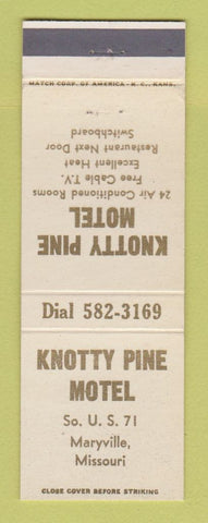 Matchbook Cover - Knotty Pine Motel Maryville MO