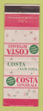 Matchbook Cover - Bosta Ginger Ale Soda Beverages Club Soda