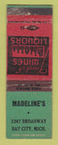 Matchbook Cover - Madeline's Bay City MI Bar WORN