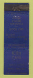 Matchbook Cover - City Cafe Wahoo NE WORN