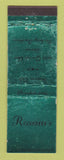 Matchbook Cover - Rossini's Cafe Detroit MI WEAR