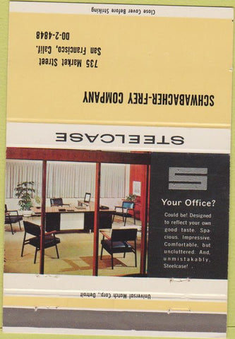 Matchbook Cover - Steelcase 60s Modern Furniture Schwabacher 40 Strike