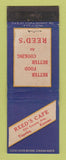 Matchbook Cover - Reed's Cafe Topeka KS WEAR