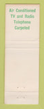 Matchbook Cover - Motel Jackson Jackson MI