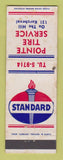 Matchbook Cover Standard oil gas Pointe Tire Service Grosse Pointe Farms MI WORN