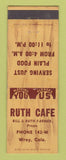 Matchbook Cover - Ruth Cafe Wray Colorado