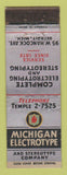 Matchbook Cover - Michigan Electrotype Detroit MI WORN
