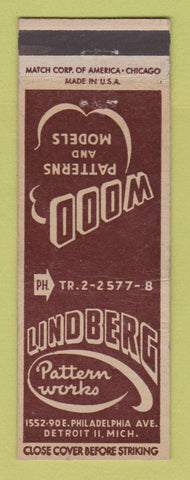 Matchbook Cover - Lindberg Pattern Works Wood Detroit MI