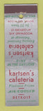Matchbook Cover - Karsten's Cafeteria Detroit MI WEAR