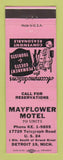 Matchbook Cover - Mayflower Motel Detroit MI