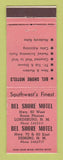 Matchbook Cover - Bel Shore Motel Deming Lordsburg NM