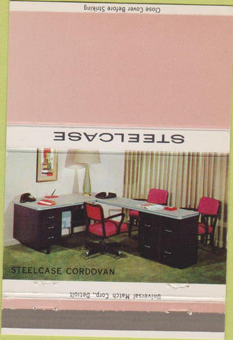 Matchbook Cover - Steelcase 60s Modern Furniture Grand Rapids MI 40 Strike