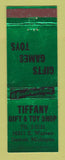 Matchbook Cover - Tiffany Gift Toy Shop Detroit MI Hallmark Norcross Cards