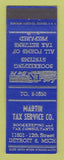 Matchbook Cover - Martin Tax Service Accounting Detroit MI
