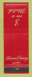 Matchbook Cover - Frances Denney Philadelphia PA 3 on a Match
