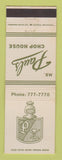 Matchbook Cover - Mr Pauls Chop House Roseville MI