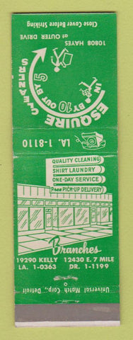 Matchbook Cover - Esquire Cleaners Detroit MI