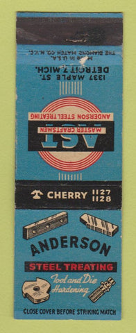 Matchbook Cover - Anderson Steel Treating Detroit MI