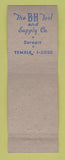 Matchbook Cover - BH Tool and Supply Detroit MI