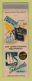 Matchbook Cover - Skuttle Detroit MI Air Conditioning Equipment