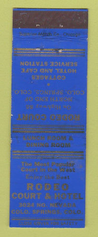 Matchbook Cover - Rodeo Court Hotel Colorado Springs WEAR
