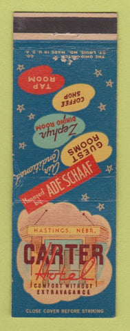 Matchbook Cover - Carter Hotel Hastings NE