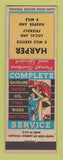 Matchbook Cover - Harper 8 Mile Service Sunoco oil gas Detroit MI