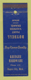 Matchbook Cover - Krueger Hardware Rogers City MI Boydell Paint Varnish
