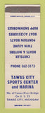 Matchbook Cover - Tawas City Sports Center Marina MI Rupp Snowmobiles