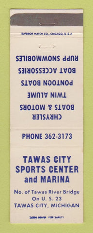 Matchbook Cover - Tawas City Sports Center Marina MI Rupp Snowmobiles