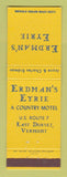 Matchbook Cover - Erdman's Eyrie Motel East Dorset VT