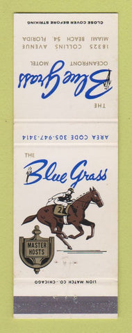 Matchbook Cover - Blue Grass Motel Miami Beach FL Master Hosts